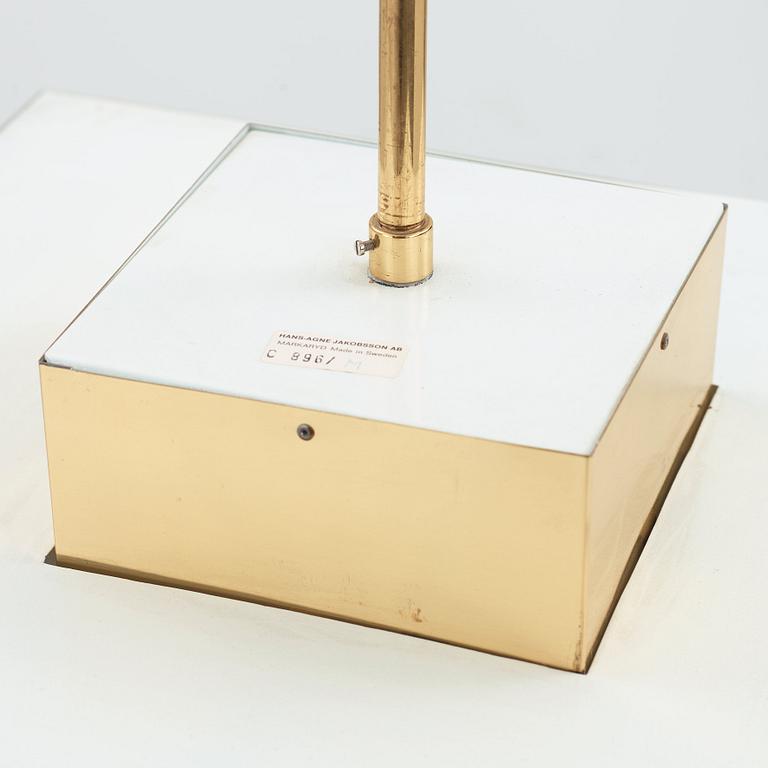 Hans-Agne Jakobsson, a brass and white lacquered "C 896/M" ceiling light, Markaryd, Sweden 1960's-70's.