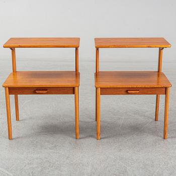 SÄNGBORD, ett par, Svenska Möbelfabrikerna, nr 80, 1950-/60-tal.