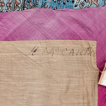 Sidentextil, sannolikt persiskt efter Mogul-förlaga, 1800-tal, ca 174 x 140 cm.