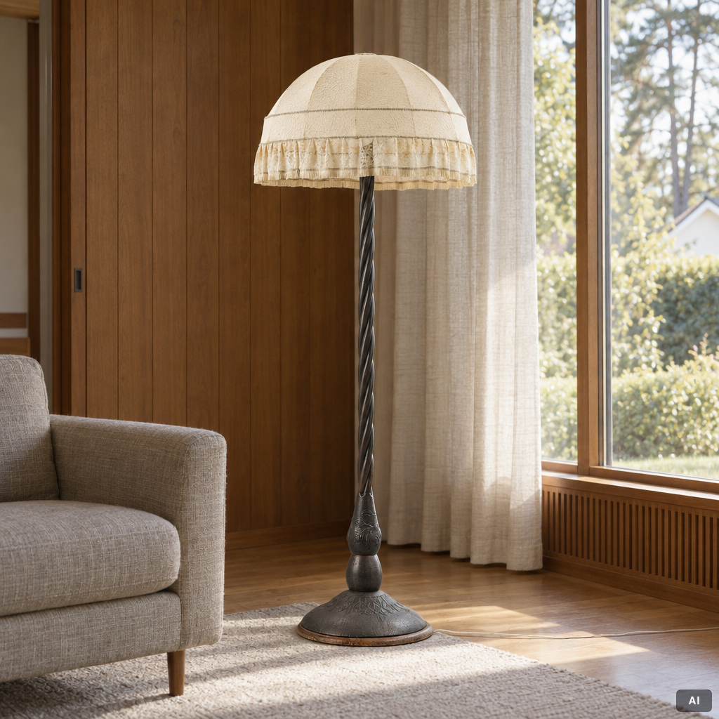 Floor lamp, Art Nouveau. Early 20th century.