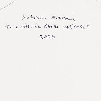 KATARINA NORLING, gouache och collage. Signerad och daterad 2006 a tergo.