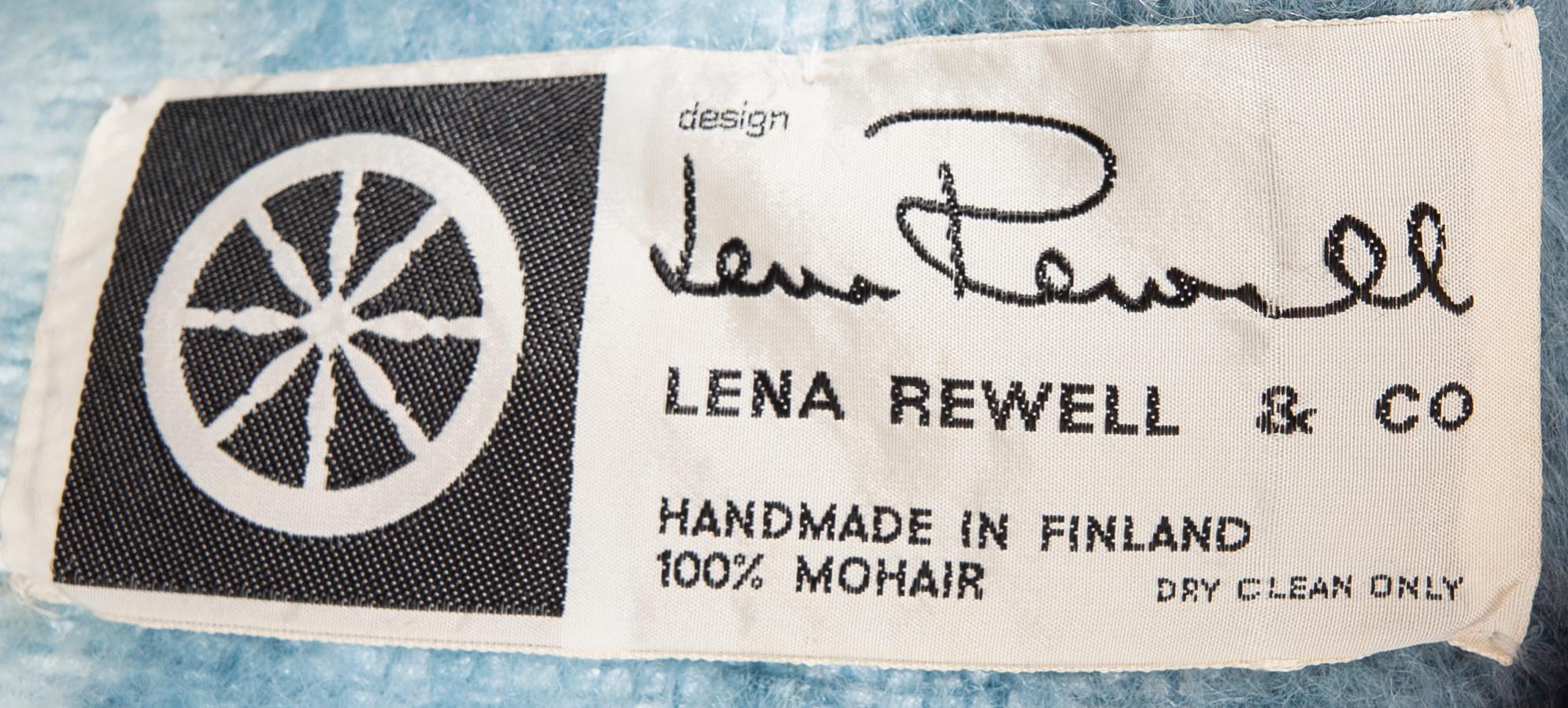 Lena Rewell, pläd, Lena Rewell Textile Studio, Finland sent 1900-tal mohair ca 180x135 cm.