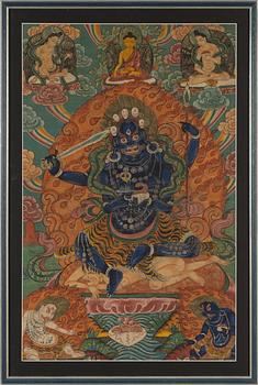 A Tibetan Thangka, 20th century.