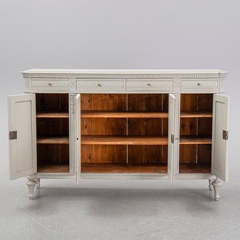 A painted Gustavian style cupboard, 19th Century.