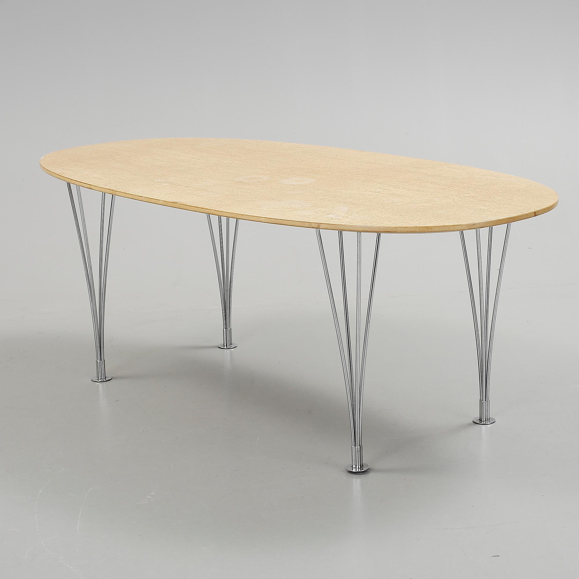 SOFFBORD, "Superellips" Design Bruno Mathsson och Piet Hein för Fritz Hansen, 1900-talets andra hälft.