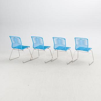 Verner Panton, stolar, 4 st, "Panton One", Montana, Danmark.