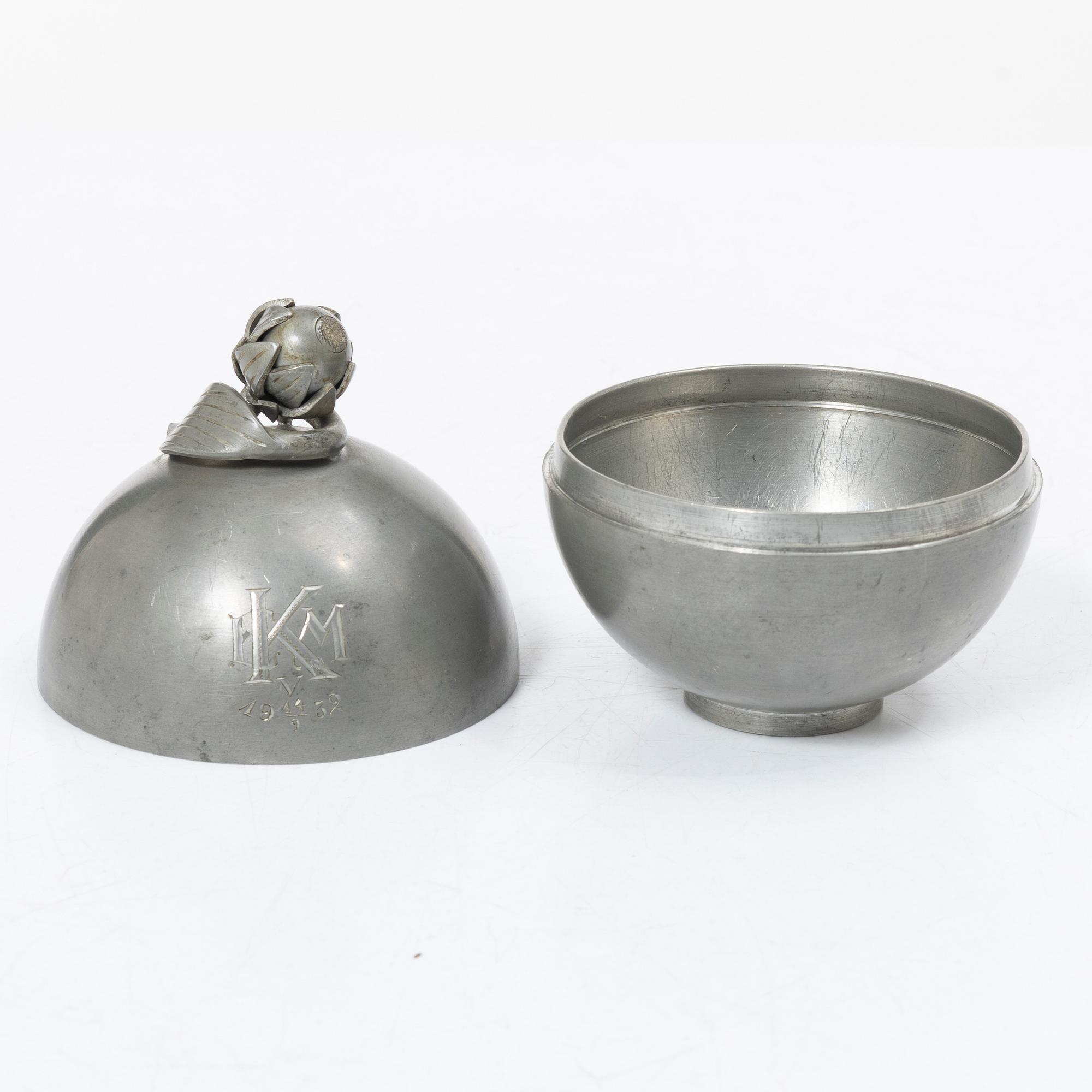 Estrid Ericson, a pewter box, Svenskt Tenn, Stockholm, 1932.