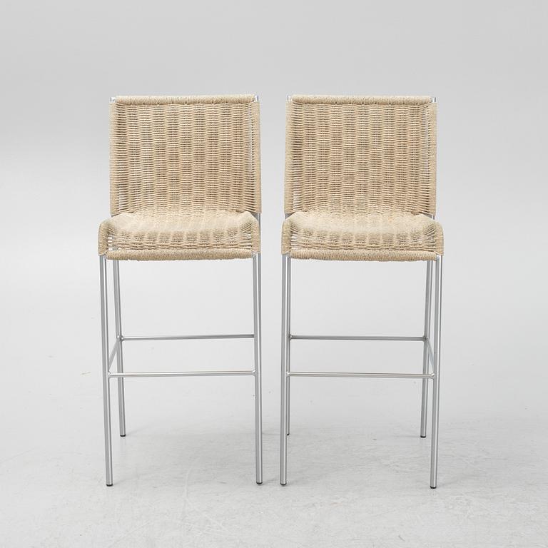 Enrico Franzolini, a pair of bar stools, "Agra", for Accademia, Italy, 21st century.