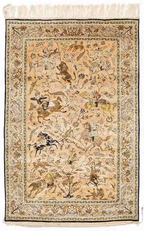 Matta, silke Gohm, old, ca 205 x 135 cm.