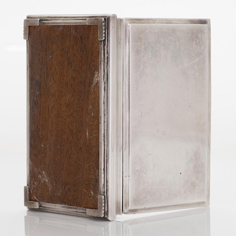 A silver cigar box and glasses case, Norway and Finland, first half and mid-20th century.