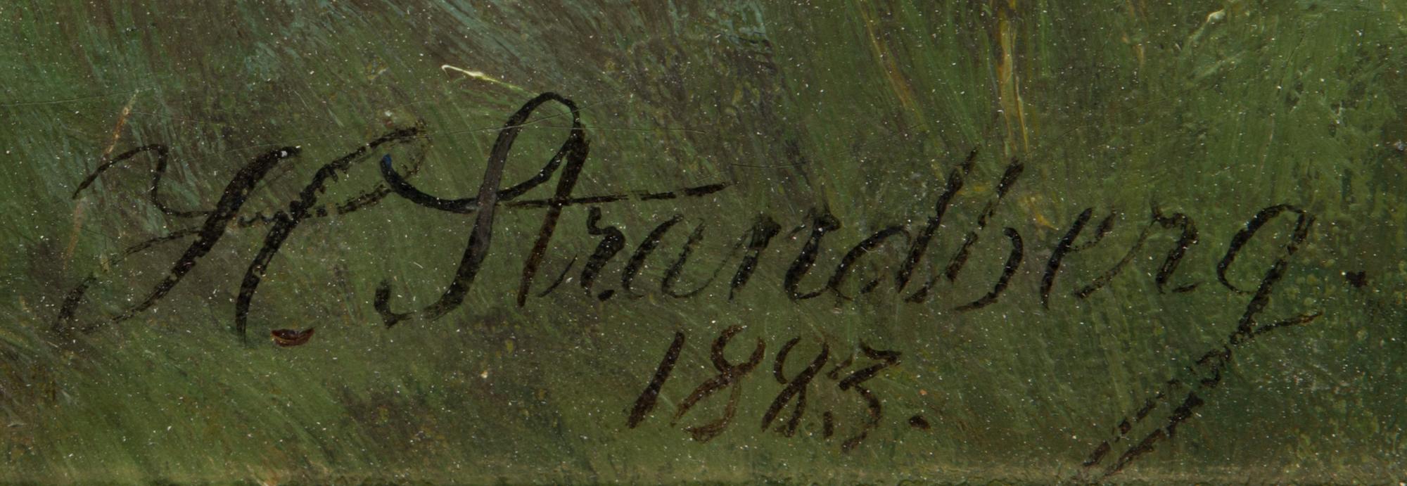 HEDVIG STRANDBERG, olja på duk, signerad och daterad 1883.
