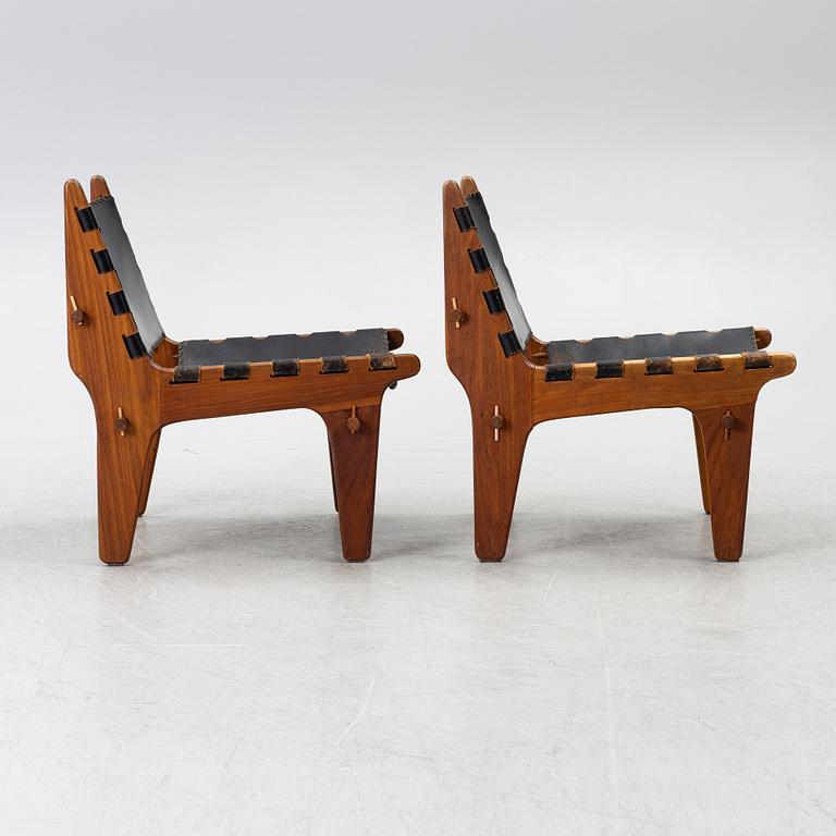 Angel Pazmino, fåtöljer, ett par med fotpallar, INCO, El Salvador, 1960-tal.