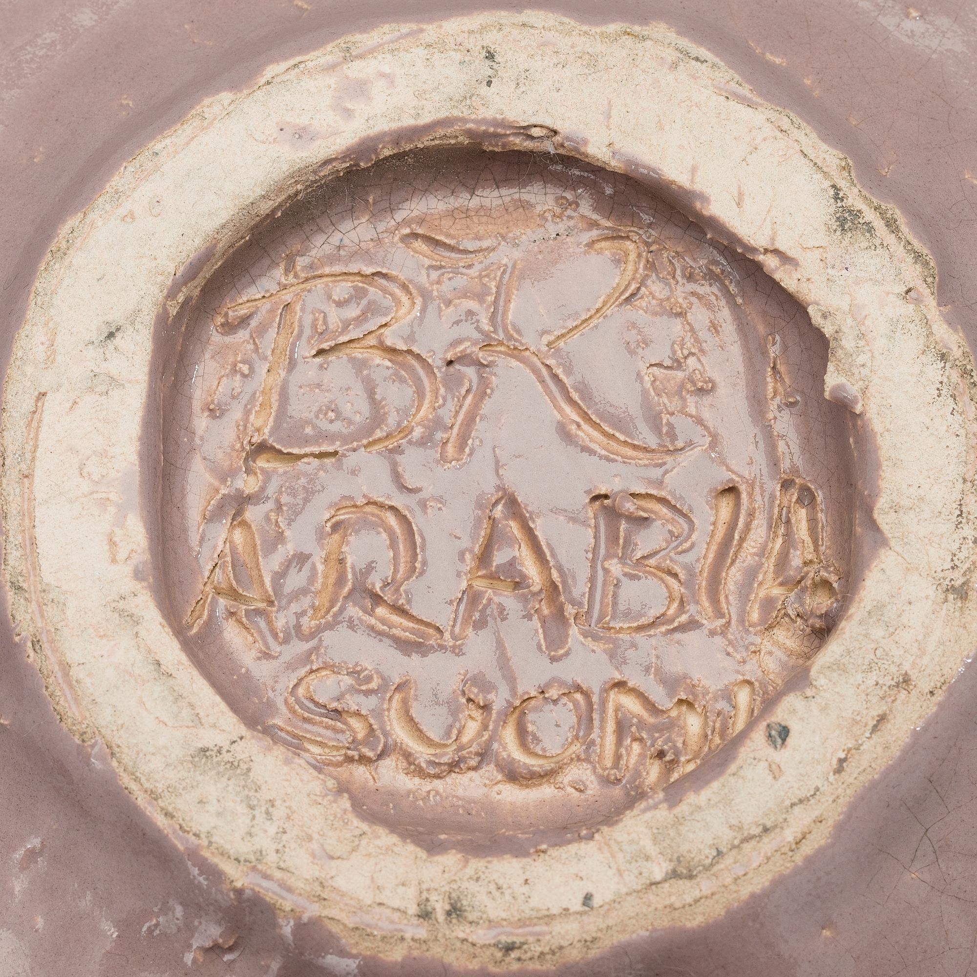 BIRGER KAIPIAINEN, KERAMIKFAT. Sign. BK, Arabia Suomi. 1940-tal.