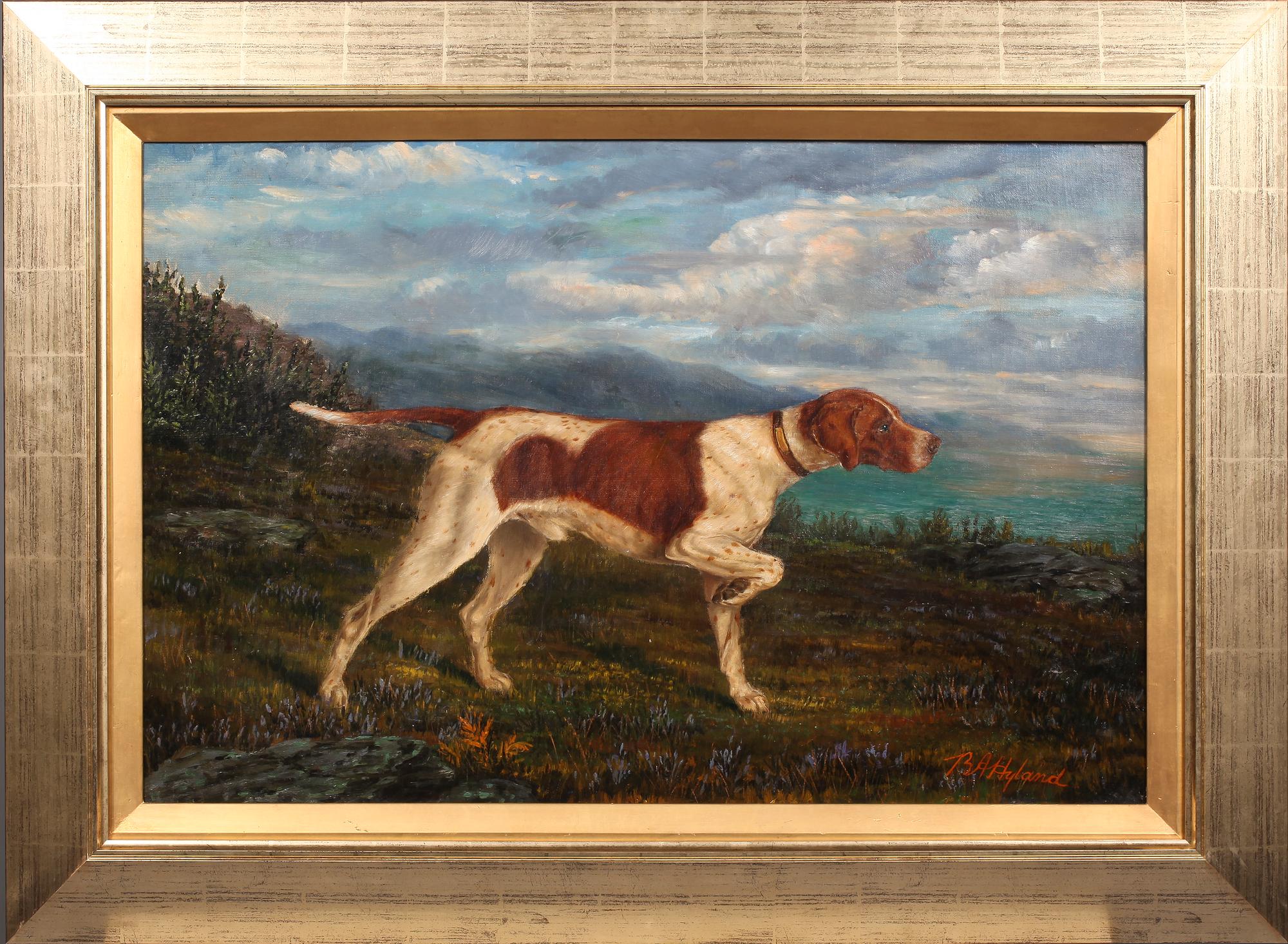 BENEDICT HYLAND, olja på duk, signerad. 1800-tal.