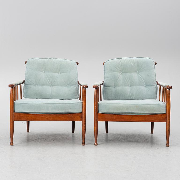 Kerstin Hörlin-Holmquist, a pair of 'Skrindan' armchairs, second half of the 20th century.