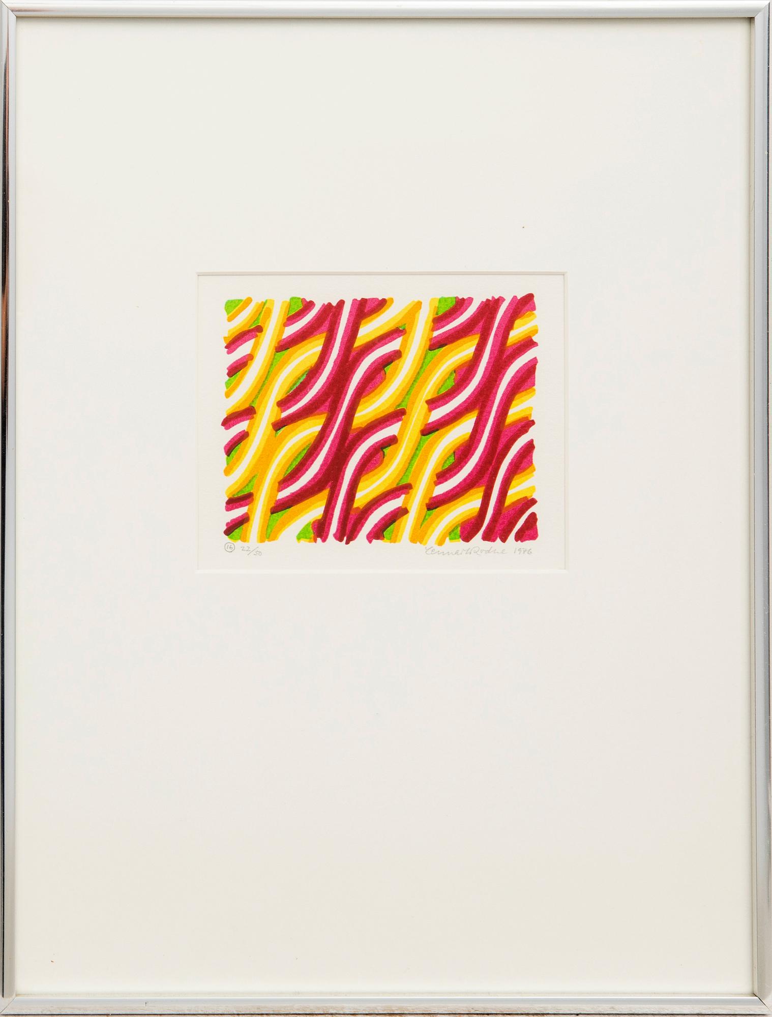 Lennart Rodhe, color screenprint, 1976, signed 22/50.