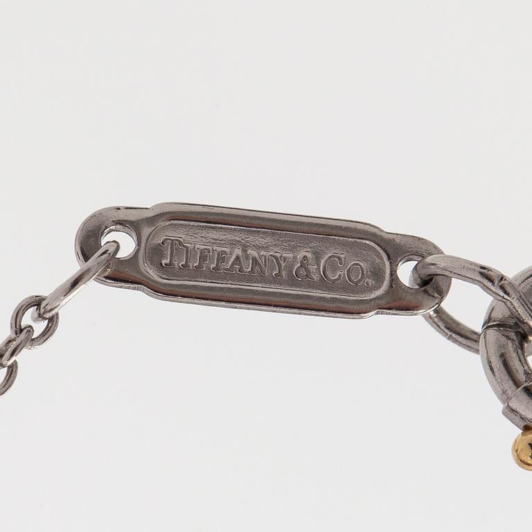 Tiffany & Co, kaulakoru / riipus ja ketju, platinaa, briljanttihionta timantti.