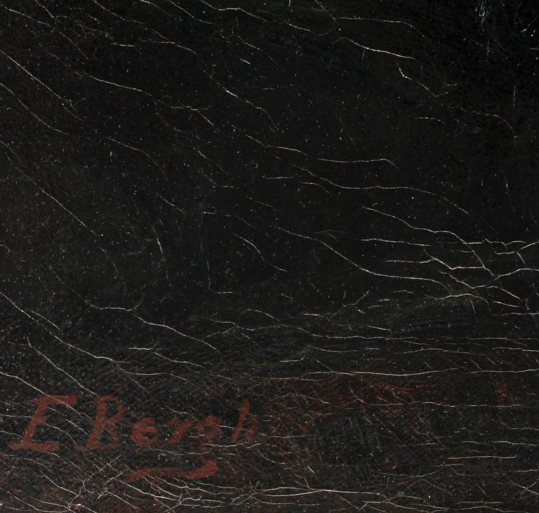 EDVARD BERGH. Olja på duk. Signerad E Bergh.
