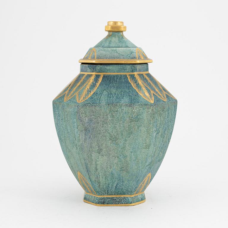 Josef Ekberg, a ceramic lidded vase, Gustavsberg, 1920's/1930's.