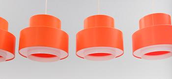 TAKLAMPOR, 4 st, Uno & Östen Christiansson för Luxus, 1900-talets andra hälft. Höjd ca 27 cm.