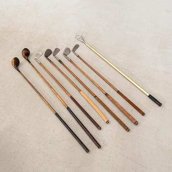 Golf clubs with bag Scotland first half of the 20th century.