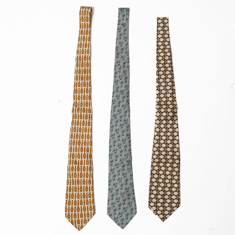 Hermès, ties, 3 pcs.