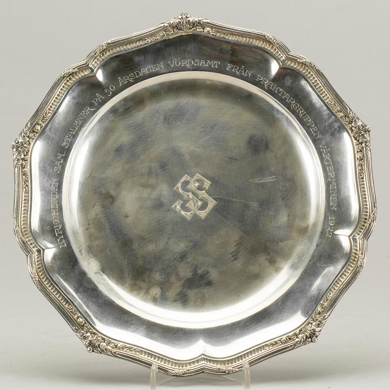 FAT, silver, Anders Nilsson, Lund. 1920. Vikt ca 460g.