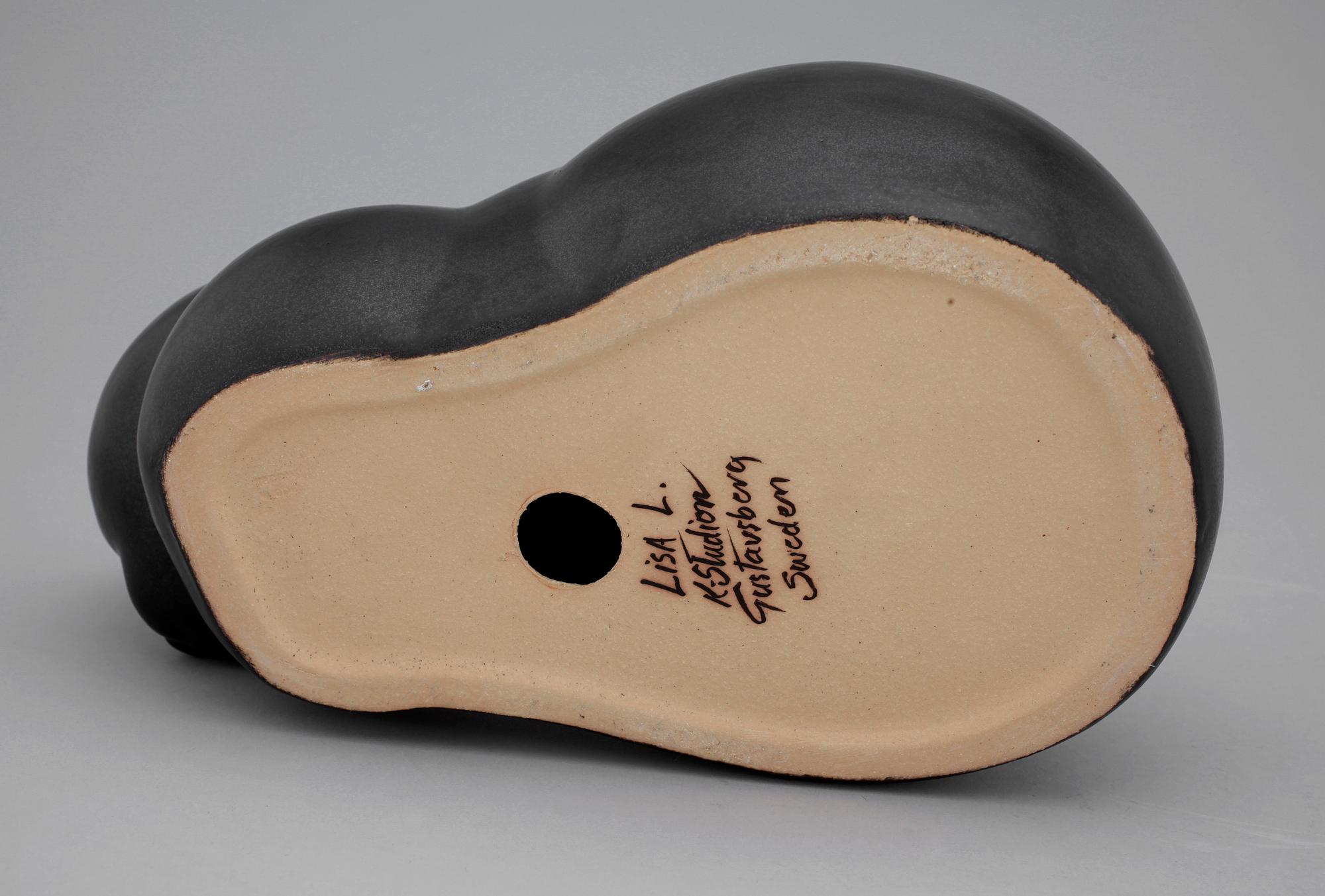 FIGURIN, stengodslera, Lisa Larson, Gustavsberg.