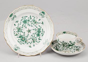 SERVISDELAR, 12 st, porslin, Meissen, 1900-talets andra hälft.