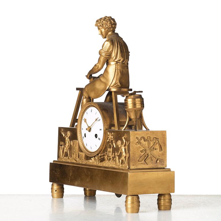 A French Empire early 19th century mantel clock.