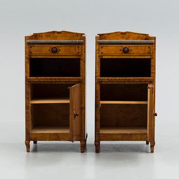 A pair of bedside tables, first half of the 20th century.