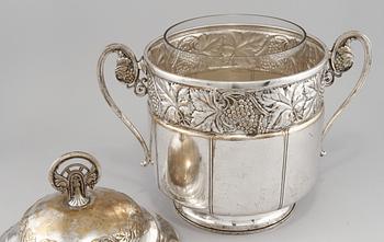 BÅLSKÅL, nysilver, Württembergische Metallwarenfabrik, WMF, jugend, 1900-talets första kvartal.