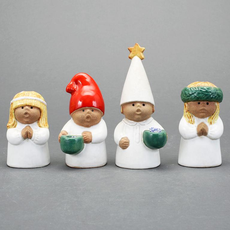 FIGURINER, 4 st, stengods, Lisa Larson, Gustavsberg.