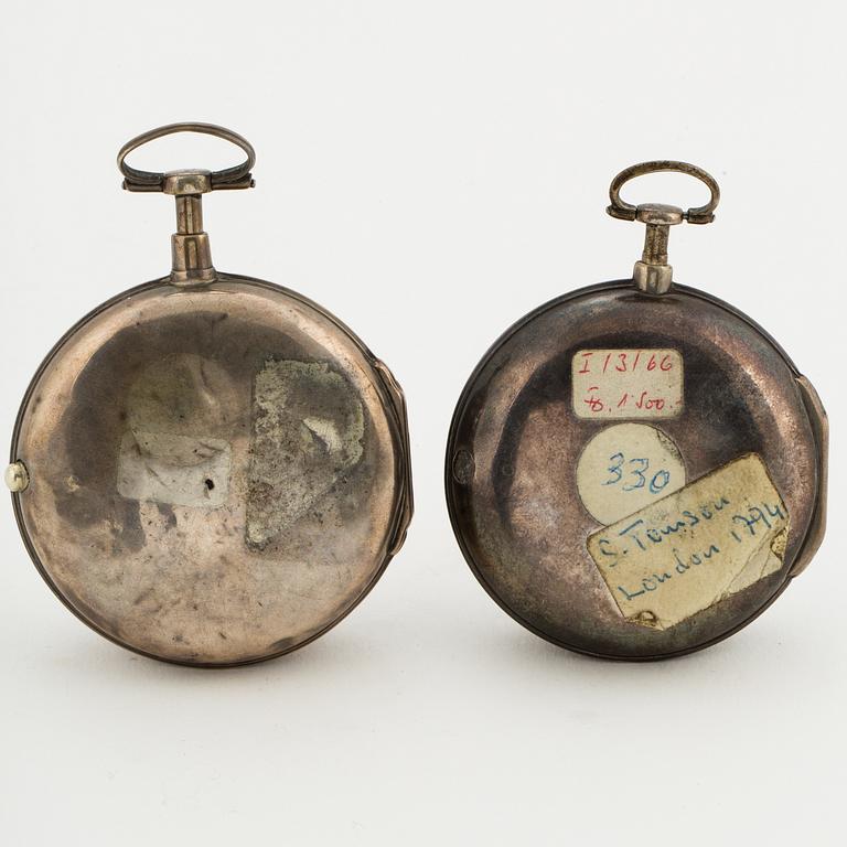 POCKET WATCHES, 2 pcs, London.