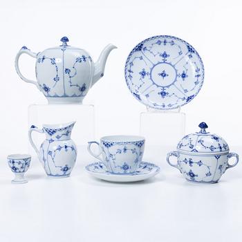 Royal Copenhagen, a 36-piece tea service, 'Blue Fluted', Denmark.