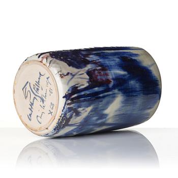 Carl-Harry Stålhane, a stoneware vase, Designhuset, Lidköping 1985.