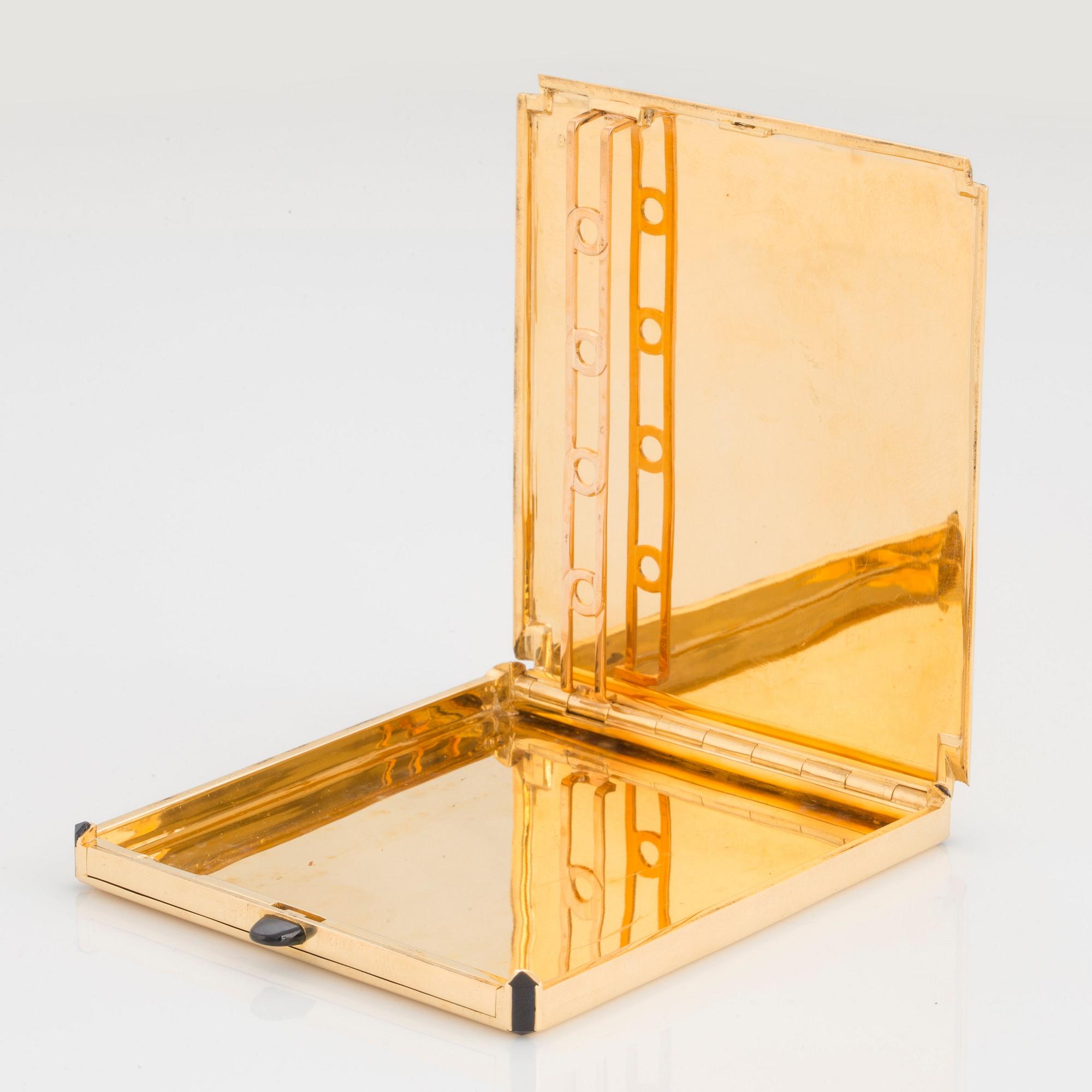 Cigarettetui Cartier 18K guld med safirer.