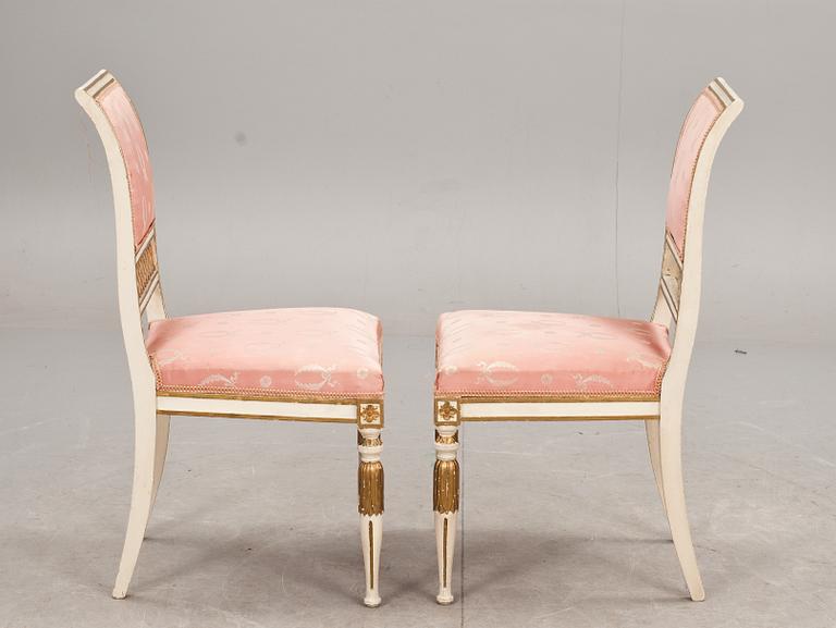 SOFFA och STOLAR, ett par, sengustaviansk stil, tidigt 1900-tal.