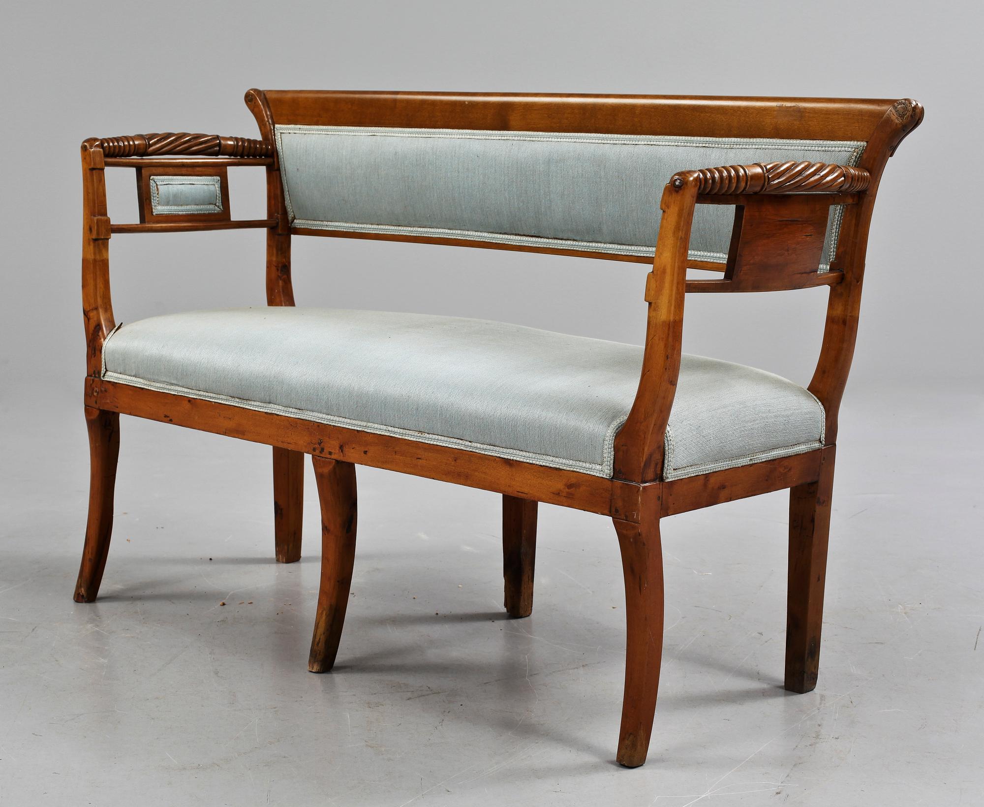 SOFFA samt STOLAR, ett par, biedermeier, 1800-tal.
