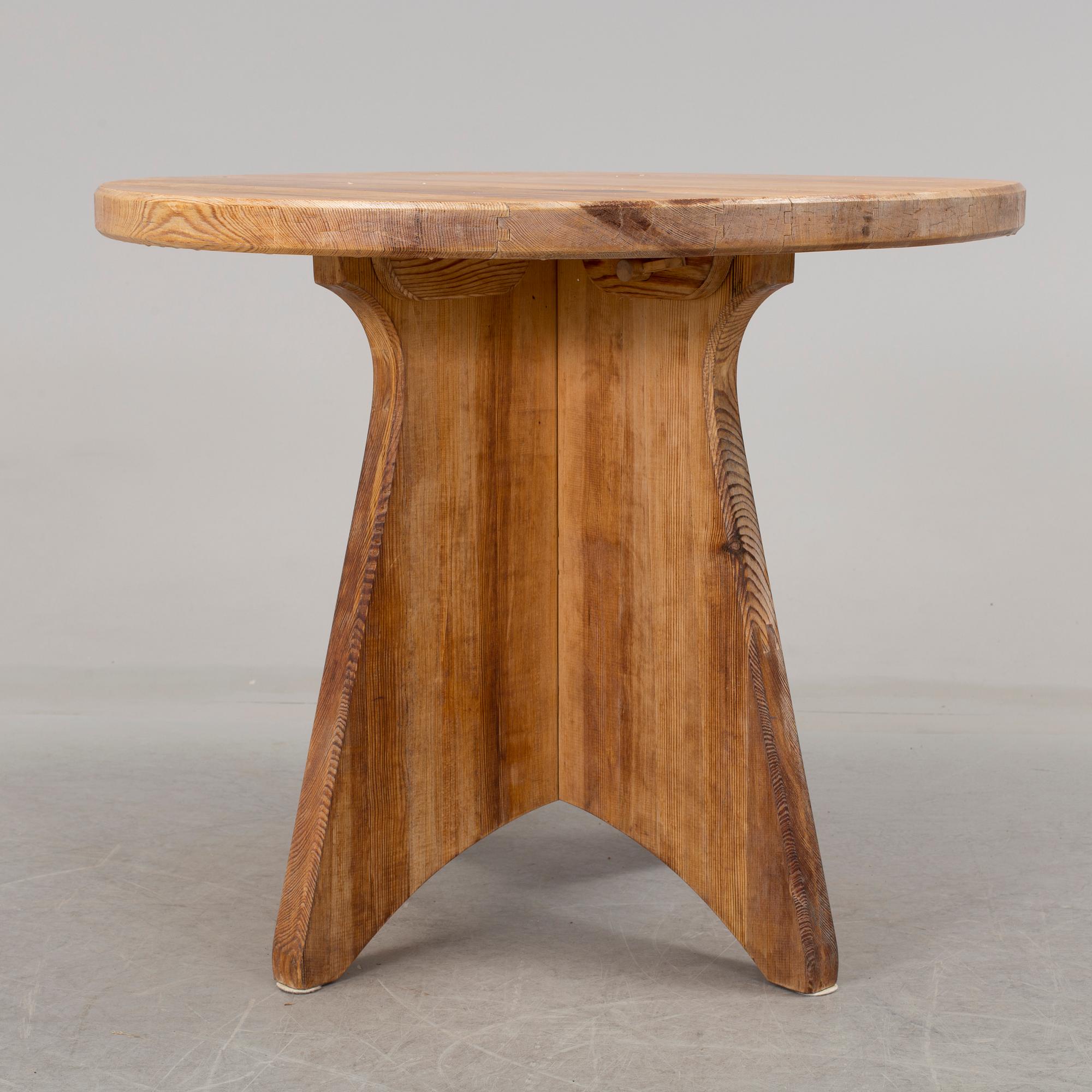 A Swedish pine table, possibly by David Rosén for Nordiska Kompaniet, 1940's-50's.