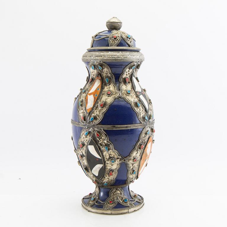 Urn with lid, Morocco (?), 20th century.