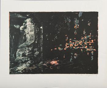 Ola Billgren, color lithograph, signed -83 trail print.