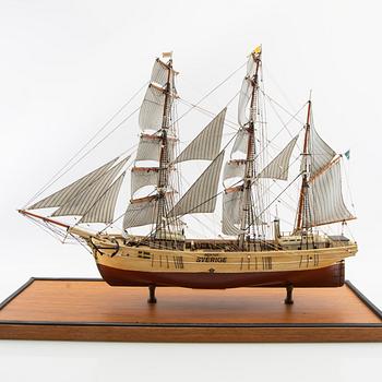 Fartygsmodell "Mentor", byggd av Sten Bergwall 1996.