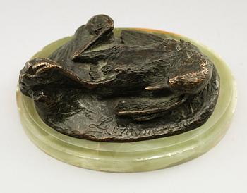 SKULPTUR, brons, otydligt signerad, 1900-tal.