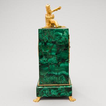 BORDSUR, malakit och förgylld brons, Frankrike 1800-talets mitt.