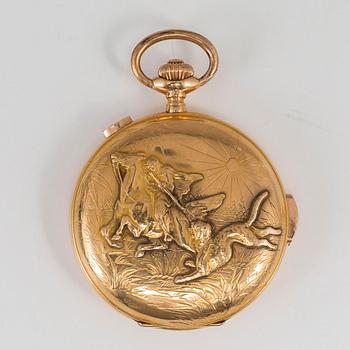 POCKET WATCH, 56,5 mm, chronograph, repeating,