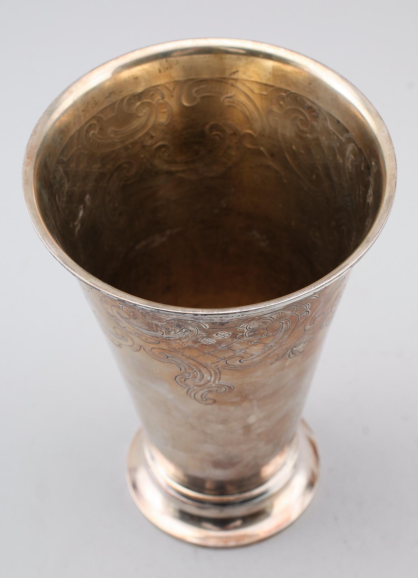 BÄGARE, silver, BHE, Stockholm 1943. Vikt ca 323 g.