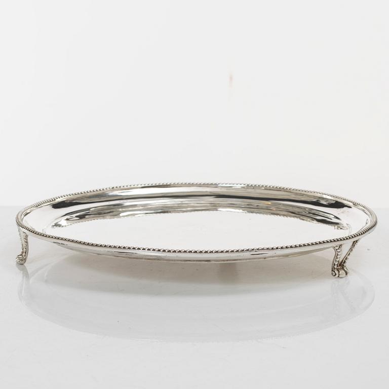 Bricka, silver, London, England, 1788.