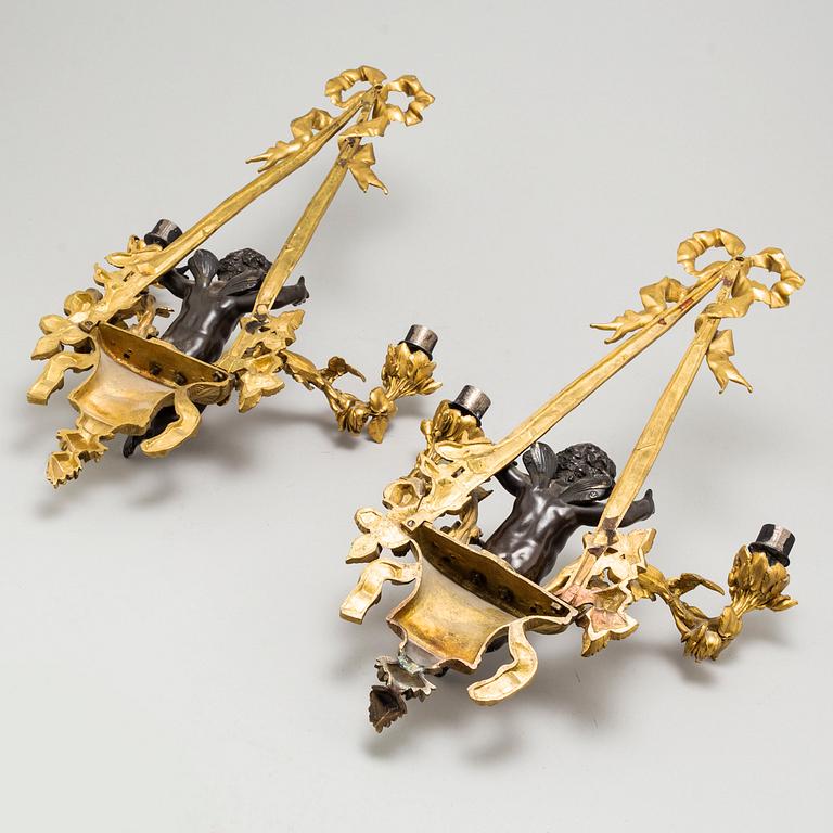 A pair of French wall-lights, second half of the 19th century.