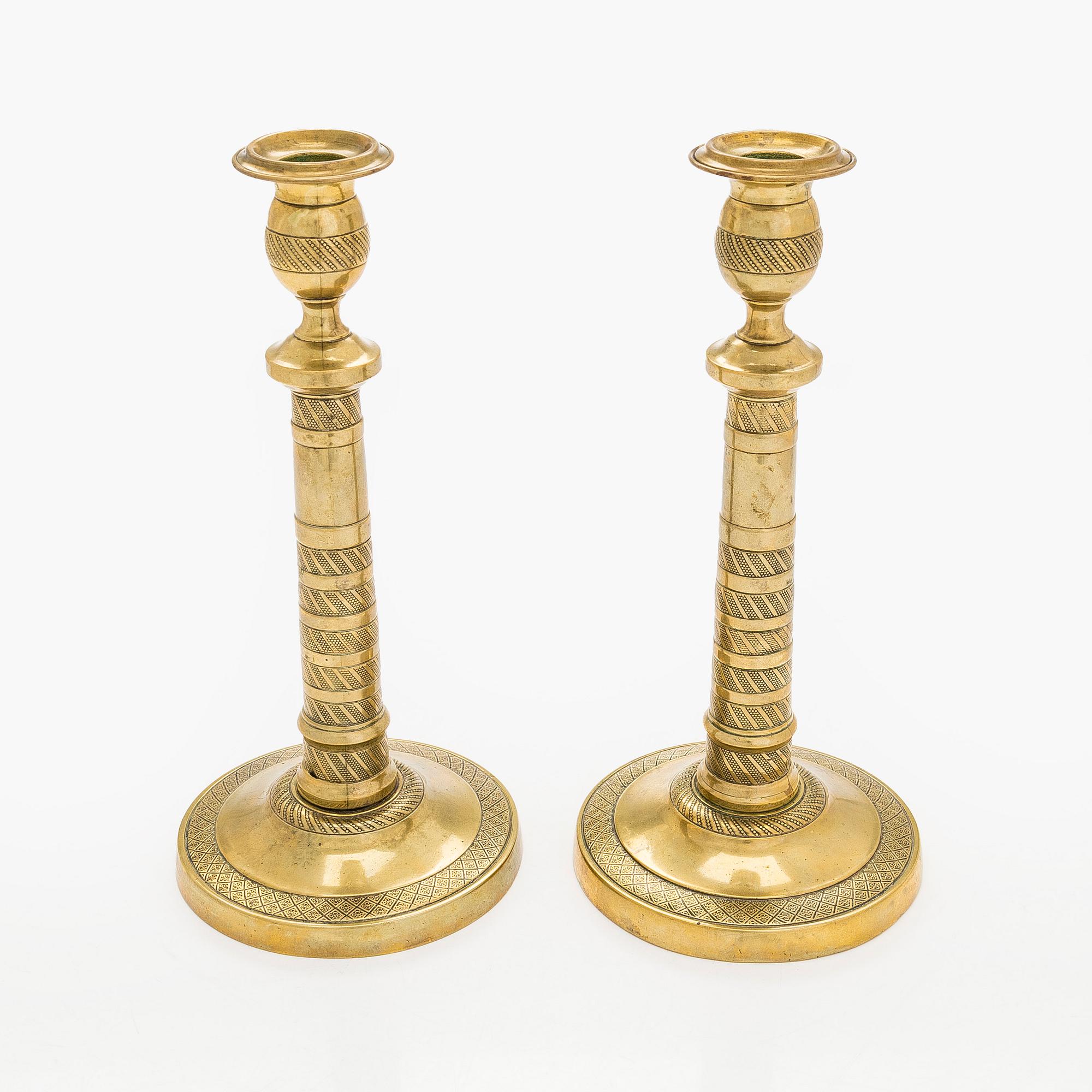 Ljusstakar, ett par 1800-talets senare hälft.